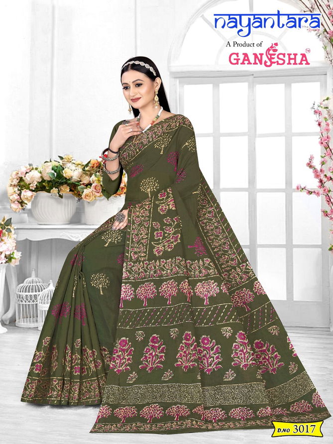 Nayantara Vol 3 By Ganesha Daily Wear Cotton Printed Saree Wholesale Market In Surat